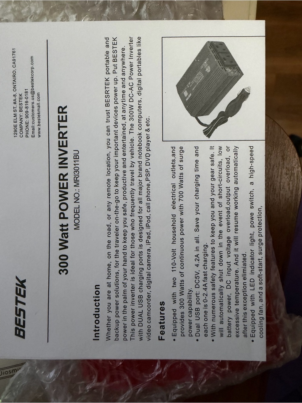 BESTEK Power Inverter - Picture 9 of 9